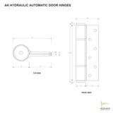 AK  HYDRAULIC AUTOMATIC DOOR HINGES -  GUN METAL / GM07