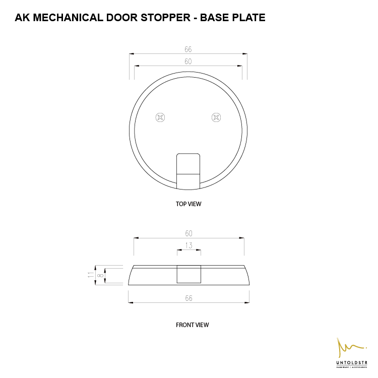 AK MECHANICAL DOOR STOPPER - GUN METAL/GM07