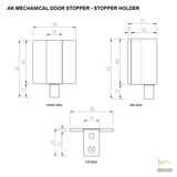 AK MECHANICAL DOOR STOPPER - GUN METAL/GM07