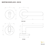 AK MORTISE DOOR LOCK SET - DS150