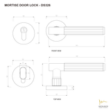 AK MORTISE DOOR LOCK SET - DS326