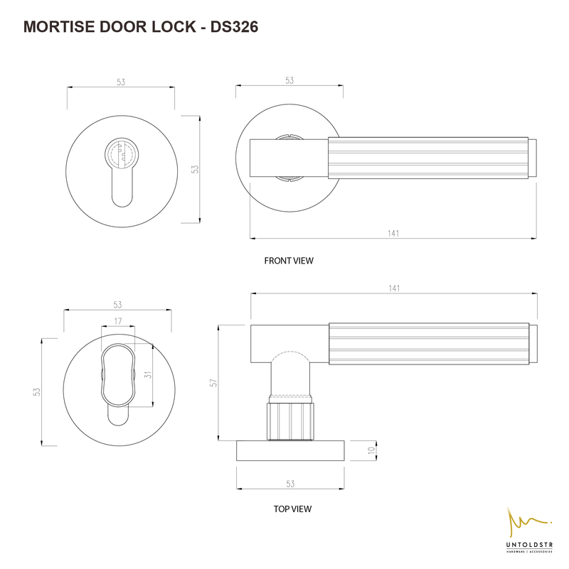 AK MORTISE DOOR LOCK SET - DS326