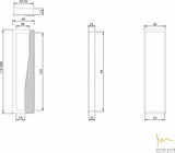 RCS002- ANGLED KNURLED RECESSED PULL B01