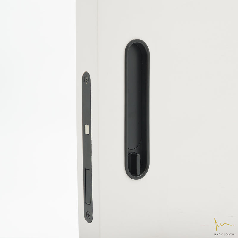 SDP001 SLIDING DOOR PULL WITH COINLOCK - BLACK/B01