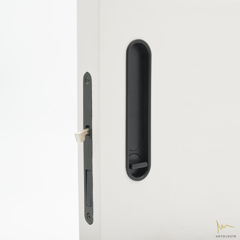 SDP001 SLIDING DOOR PULL WITH COINLOCK - BLACK/B01